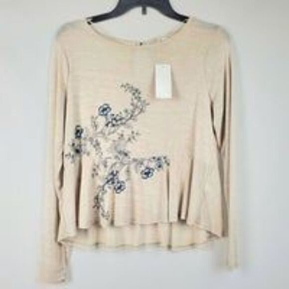 LC Lauran Conrad SMALL Beige Top NWT - Picture 1 of 5
